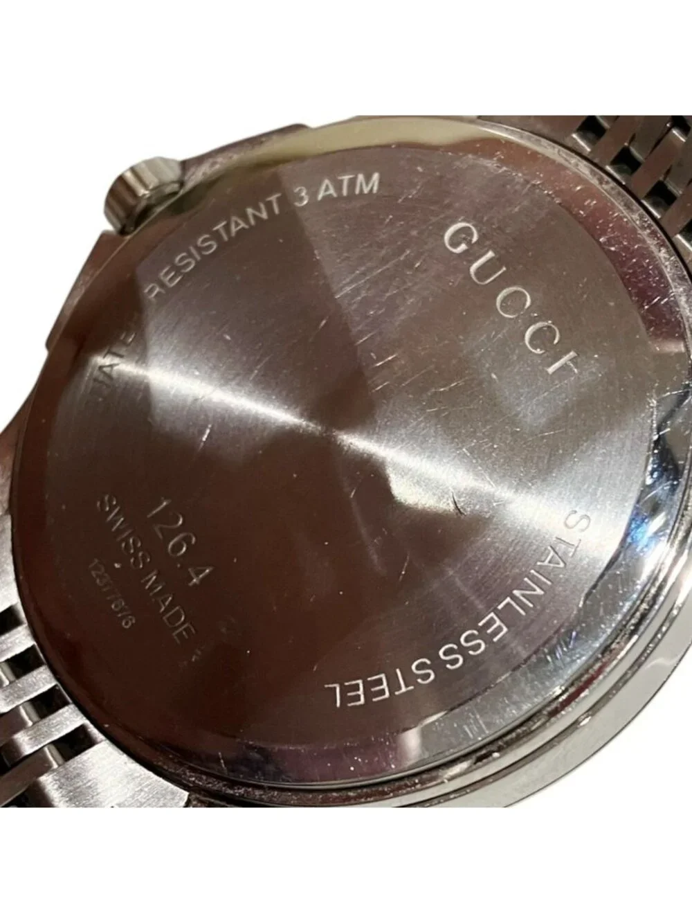 Gucci G-Timeless Watch SS Quartz Black Dial 126.4